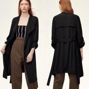 Babaton Quincy Flowy Duster in Black - Small